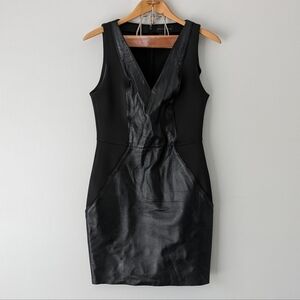 Sachin + Babi Dress Women's 8 Black Mini Bodycon Lamb Leather Polyester